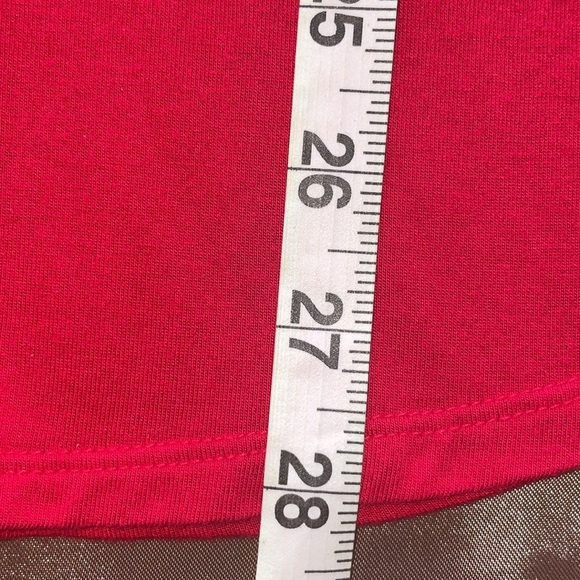 Old Navy Lace Yoke Swing Tank Cherry Red Sleeveless Keyhole Button Closure Sz L - Picture 11 of 14